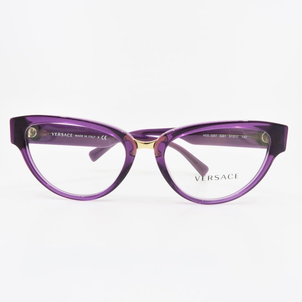 Versace MOD 3267 5291 Violet & Gold Medusa Glasses - Picture 2 of 7